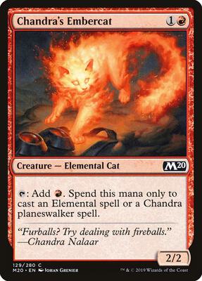 Chandra's Embercat card from Core Set 2020