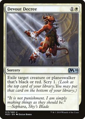 Devout Decree card from Core Set 2020