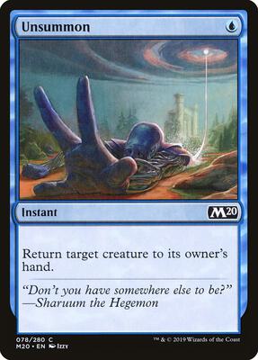 Unsummon card from Core Set 2020