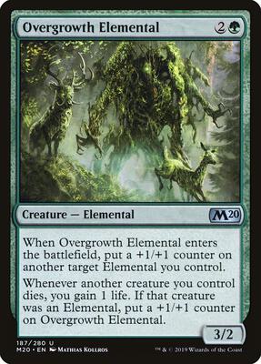 Overgrowth Elemental card from Core Set 2020