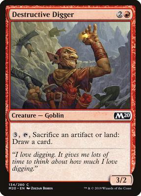 Destructive Digger card from Core Set 2020