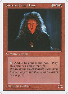 Sisters of the Flame card from Fourth Edition