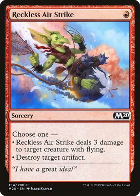 Reckless Air Strike card from Core Set 2020