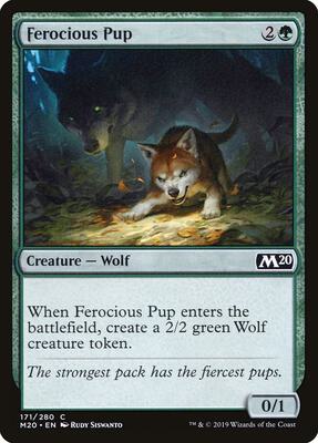 Ferocious Pup card from Core Set 2020