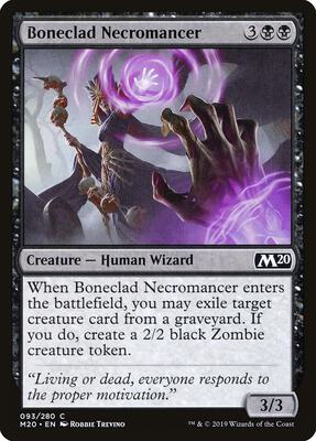 Boneclad Necromancer card from Core Set 2020