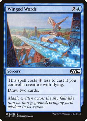 Winged Words card from Core Set 2020