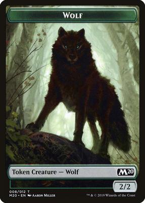 Wolf Token card from Core Set 2020