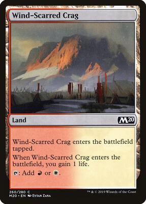 Wind-Scarred Crag card from Core Set 2020
