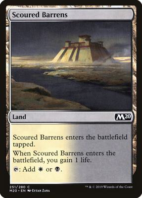 Scoured Barrens card from Core Set 2020