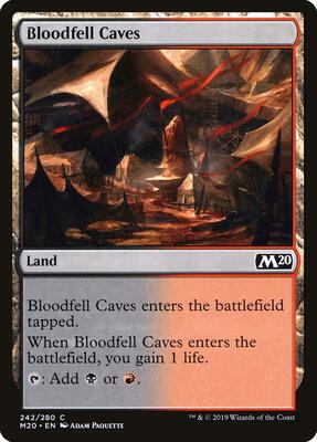 Bloodfell Caves card from Core Set 2020