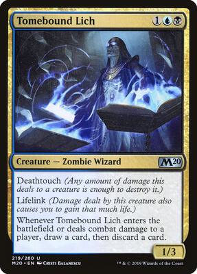 Tomebound Lich card from Core Set 2020