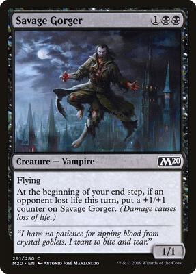 Savage Gorger card from Core Set 2020