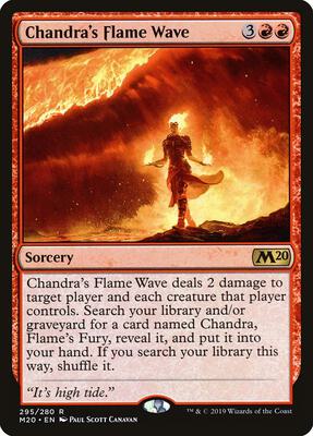 Chandra's Flame Wave card from Core Set 2020