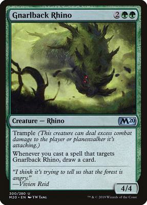 Gnarlback Rhino card from Core Set 2020