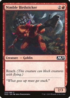 Nimble Birdsticker card from Core Set 2020