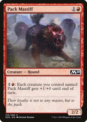 Pack Mastiff card from Core Set 2020