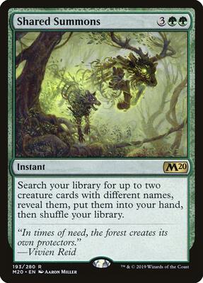Shared Summons card from Core Set 2020