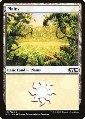 Plains (262) card from Core Set 2020