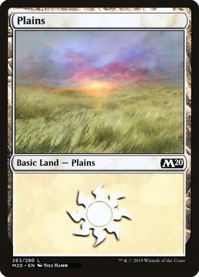 Plains (263) card from Core Set 2020