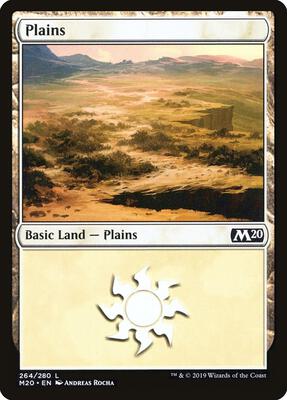Plains (264) card from Core Set 2020