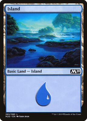 Island card from Core Set 2020