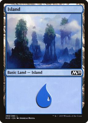 Island (268) card from Core Set 2020