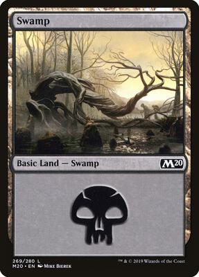 Swamp card from Core Set 2020