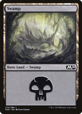 Swamp (270) card from Core Set 2020