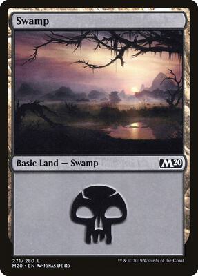 Swamp (271) card from Core Set 2020