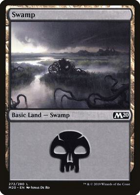 Swamp (272) card from Core Set 2020