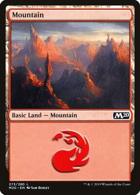 Mountain card from Core Set 2020