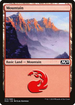 Mountain (274) card from Core Set 2020