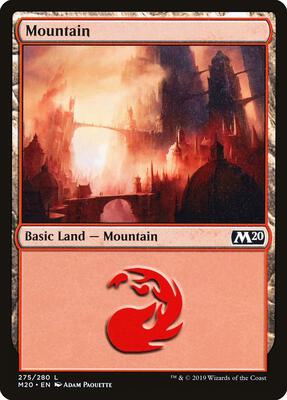 Mountain (275) card from Core Set 2020