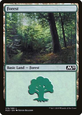 Forest (278) card from Core Set 2020