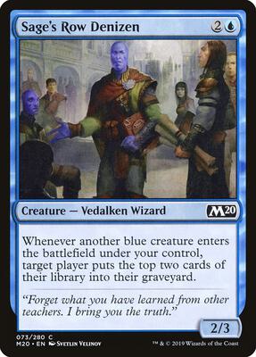 Sage's Row Denizen card from Core Set 2020