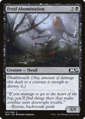 Feral Abomination card from Core Set 2020