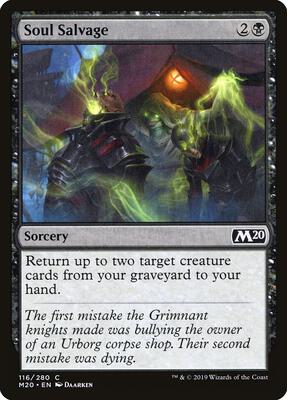 Soul Salvage card from Core Set 2020