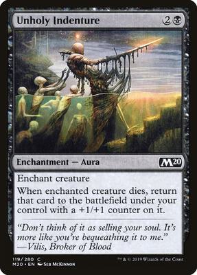Unholy Indenture card from Core Set 2020