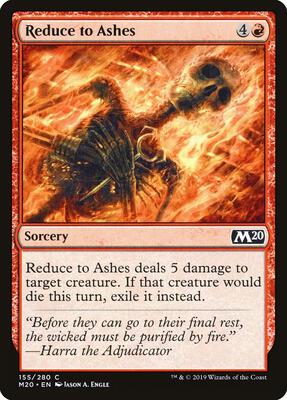 Reduce to Ashes card from Core Set 2020