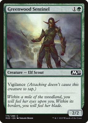 Greenwood Sentinel card from Core Set 2020