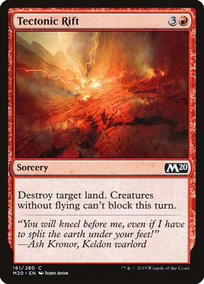 Tectonic Rift card from Core Set 2020