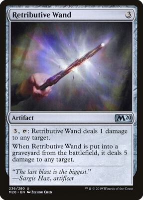 Retributive Wand card from Core Set 2020