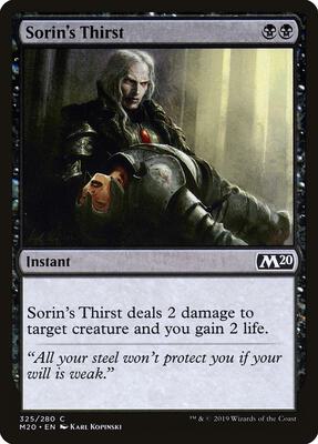 Sorin's Thirst card from Core Set 2020
