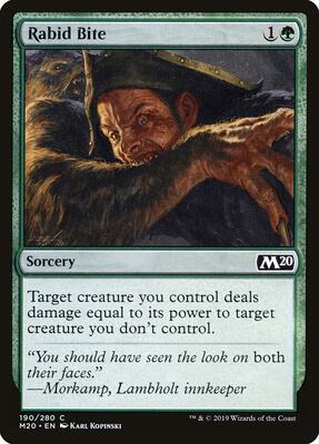 Rabid Bite card from Core Set 2020