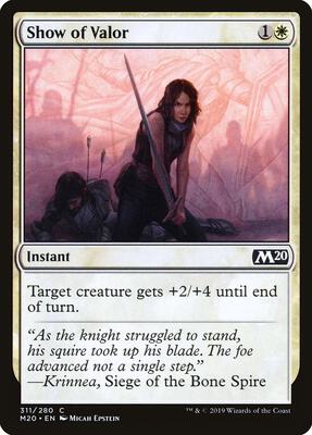 Show of Valor card from Core Set 2020