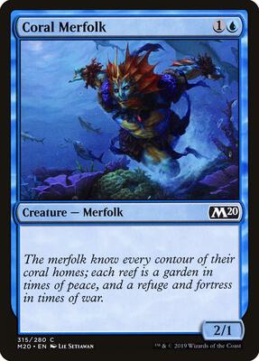 Coral Merfolk card from Core Set 2020