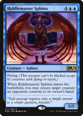 Riddlemaster Sphinx card from Core Set 2020