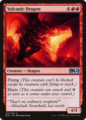 Volcanic Dragon card from Core Set 2020