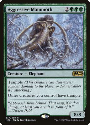 Aggressive Mammoth card from Core Set 2020