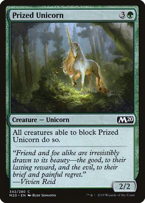 Prized Unicorn card from Core Set 2020